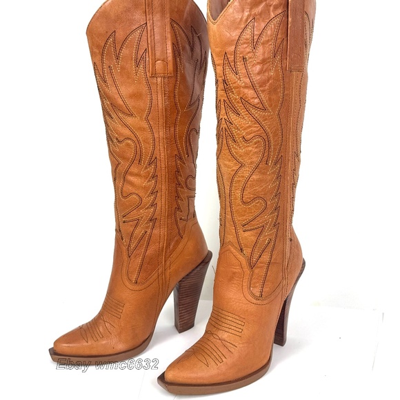 Jessica Simpson Alan Cowboy Cowgirl Boots - Women's 8B Excellent Condition - Picture 1 of 16